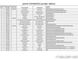 Caterpillar parts from CAT M319-07A year 2021