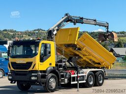 IVECO TRAKKER 360 Kipper 4,90 m HIAB 122 B-2 FUNK 6x4!