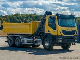 IVECO TRAKKER 360 Kipper 4,90 m HIAB 122 B-2 FUNK 6x4!