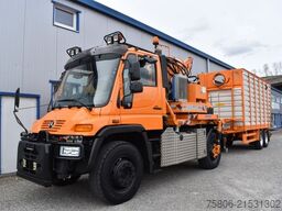 UNIMOG U400 inkl. Böschungsmäher/Anhänger