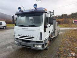 Iveco 100E21 flatbed truck with rear-mounted crane. Repa
