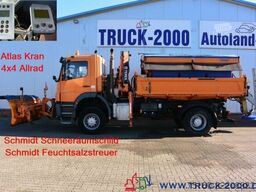Mercedes-Benz 1829 4x4 Kran Winter Schneeschild Salzstreuer