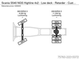 Scania S540 NGS Highline 4x2 - Low deck - Retarder - C...