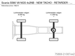 Scania S580 V8 NGS 4x2NB - NEW TACHO - RETARDER - FULL...