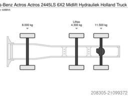 MERCEDES-BENZ Actros 2445LS 6X2 Midlift Hydrauliek Holland Tru