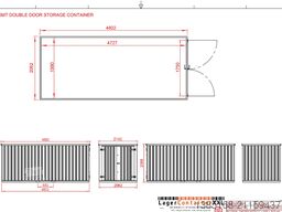 Elipo® 5m x 2m Schnellbaucontainer Lagercontainer Container NEU MASSIV