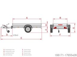 ANSSEMS Tieflader GTB 1200.251x126 mit Hochplane