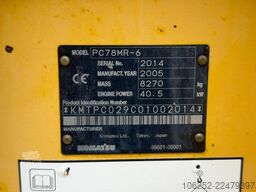 Komatsu PC78MR-6 - 8.2T - *5499h* - BLADE - A/C - CE - ...