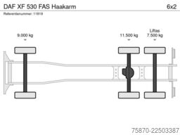 DAF XF 530 FAS Haakarm
