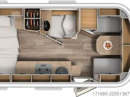 HYMER/ERIBA Eriba Touring 630 1600kg, Combi 4E, Bodentemp.