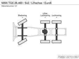 MAN TGX 26.460 / 6x2 / Liftachse / Euro6