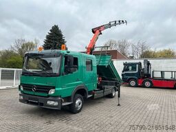 MERCEDES-BENZ 822 Atego Doppelkabine 3Skipper + PK 7501 Kran