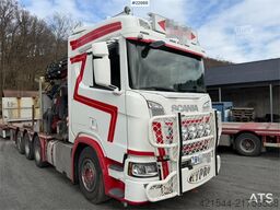 Scania R500 8x4 combination vehicle with a 71 t/m Fassi c