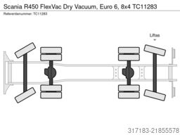 Scania R450 FlexVac Dry Vacuum, Euro 6, 8x4