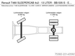 Renault T480 SLEEPERCAB 4x2 - 13 LITER - BB-535-S - EUR...