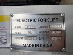 Easy Lift CPD 20 Forklift - 2.000 kg loading cap.