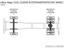 MERCEDES-BENZ Atego 1318 L EURO6 AUTOTRANSPORTER MIT WINDE TOP