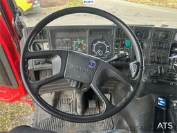 Scania P93H crane truck with 14 t/m crane and Laxo attach