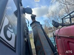 Scania P93H crane truck with 14 t/m crane and Laxo attach