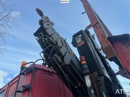 Scania P93H crane truck with 14 t/m crane and Laxo attach