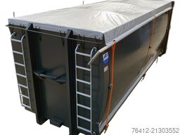 A1 Container ECOLINE 36 m³ ? Doppelflügeltür ? Rollplane ? 7016 Anthrazitgrau ? Abrollcontainer