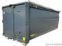 A1 Container ECOLINE 36 m³ ? Doppelflügeltür ? Rollplane ? 7016 Anthrazitgrau ? Abrollcontainer