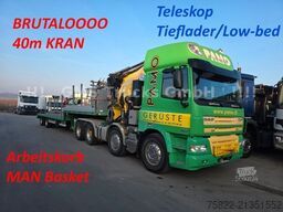 DAF CF 510 /8X4/ 40m Kran Effer + Man basket+Lowbed