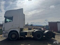 Scania R500 6x2 tractor unit. Repair object.