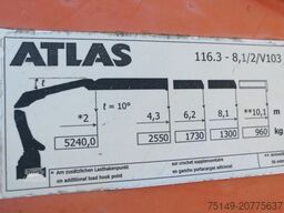 MERCEDES-BENZ 1829 K Axor, Atlas 116.3-A2L, AHK, Greifer,Klima