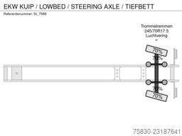 EKW KUIP / LOWBED / STEERING AXLE / TIEFBETT