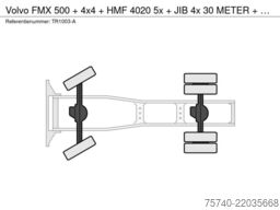 Volvo FMX 500 + 4x4 + HMF 4020 5x + JIB 4x 30 METER +...