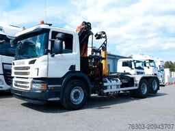 SCANIA P400 Abrollkipper/Kran PALFINGER*