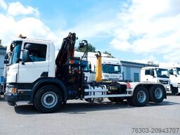 SCANIA P400 Abrollkipper/Kran PALFINGER*