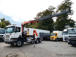 SCANIA P400 Abrollkipper/Kran PALFINGER*