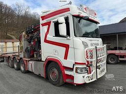 Scania R500 8x4 combination vehicle with a 71 t/m Fassi c