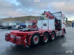Scania R500 8x4 combination vehicle with a 71 t/m Fassi c