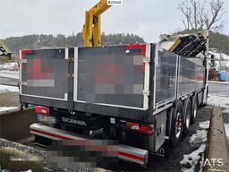 Scania R500 8x4 flatbed truck with 23 t/m Palfinger crane