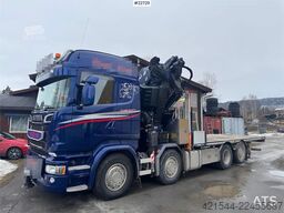 Scania R580 8x2 crane truck – 80 t/m Fassi crane with jib