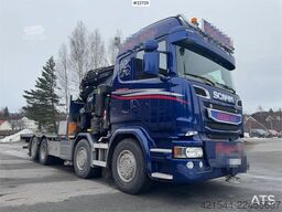 Scania R580 8x2 crane truck – 80 t/m Fassi crane with jib