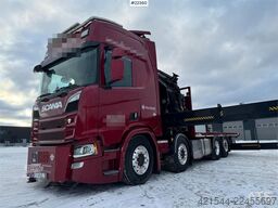 Scania R580 8x2 crane truck with 85 t/m Hiab crane – jib