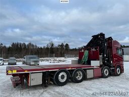 Scania R580 8x2 crane truck with 85 t/m Hiab crane – jib