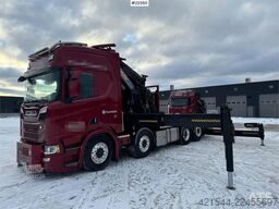 Scania R580 8x2 crane truck with 85 t/m Hiab crane – jib
