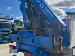 Scania R660 6x4 flatbed truck with rear-mounted 23 tonne-