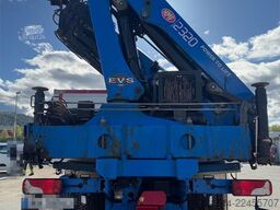 Scania R660 6x4 flatbed truck with rear-mounted 23 tonne-