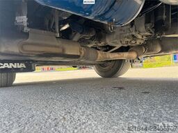 Scania R660 6x4 flatbed truck with rear-mounted 23 tonne-