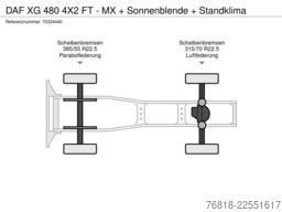 DAF XG 480 4X2 FT - MX + Sonnenblende + Standklima
