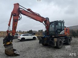 Hitachi zx145W wheeled machine w/ rototilt w/grab box, san