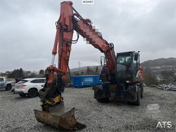 Hitachi zx145W wheeled machine w/ rototilt w/grab box, san