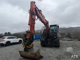 Hitachi zx145W wheeled machine w/ rototilt w/grab box, san