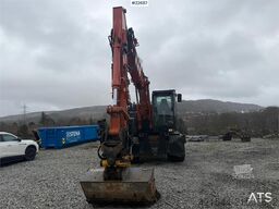 Hitachi zx145W wheeled machine w/ rototilt w/grab box, san